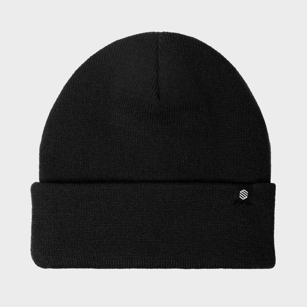 Men's and Women's Winter Sports Beanie Snowflake Black