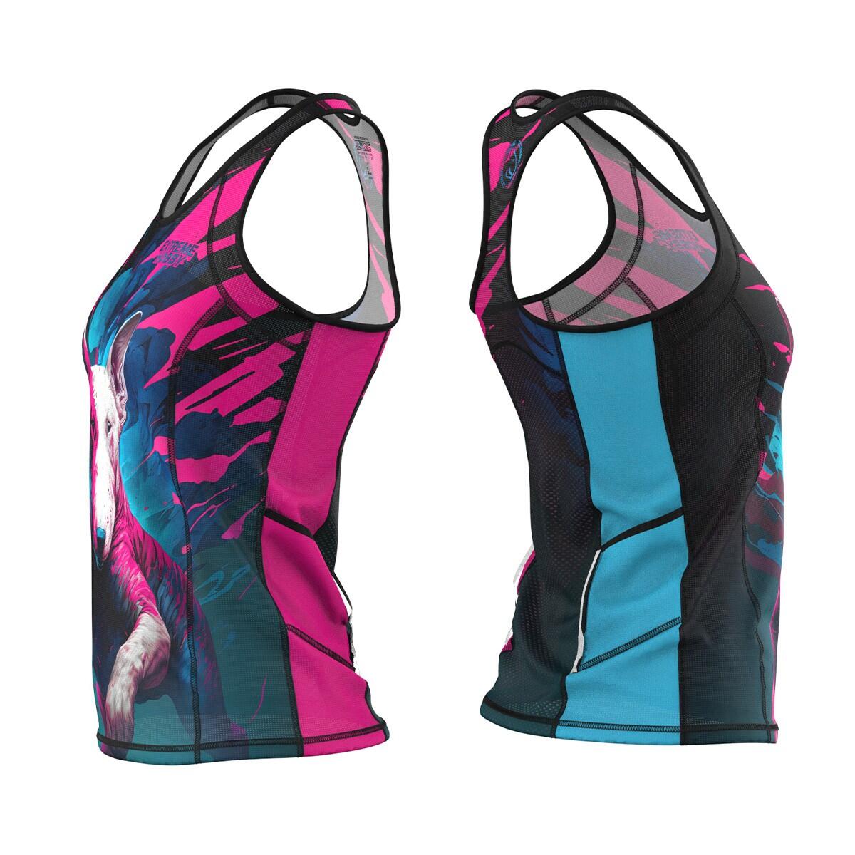 Canotta sportiva da donna per fitness EXTREME HOBBY VIVID BULL TERRIER 3/5