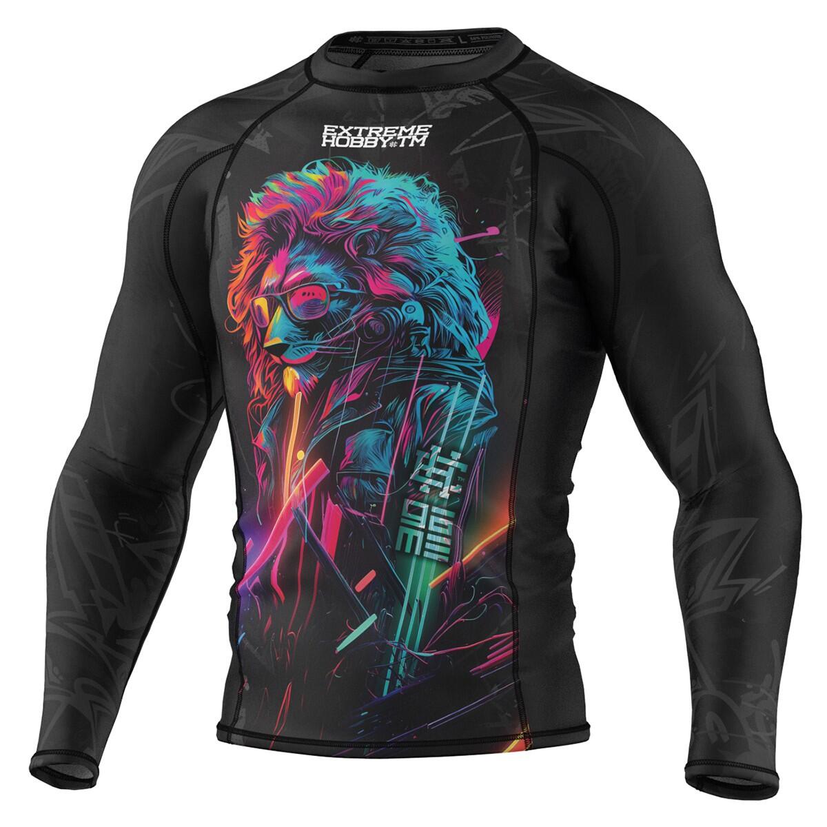 EXTREME HOBBY Langarm-Rashguard für Männer für MMA EXTREME HOBBY CYBER ANIMALS