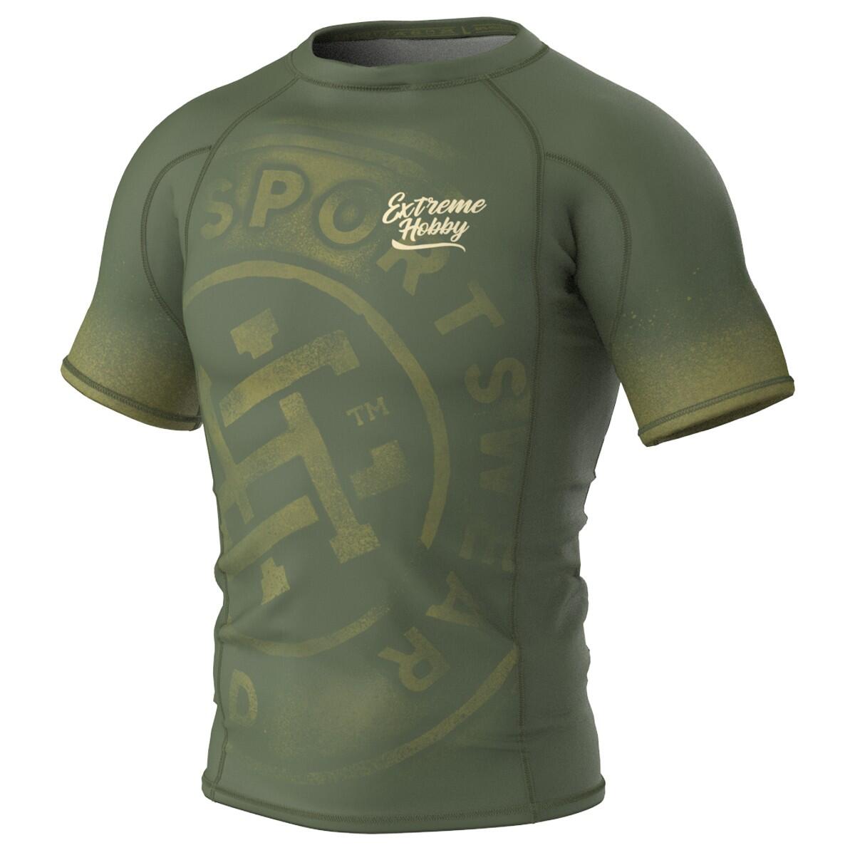 Extreme Hobby - Rashguard Homme À Manches Courtes Pour Le Mma Badge - Rashguard - Vert - S - Decathlon