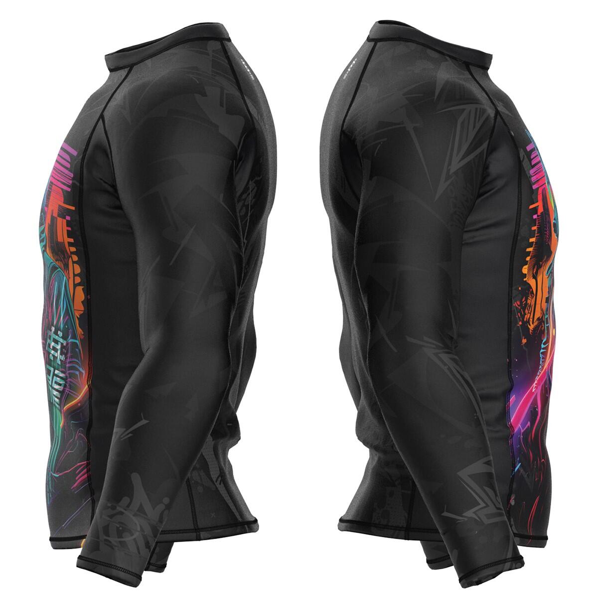 Koszulka sportowa męska Rashguard do MMA EXTREME HOBBY CYBER ANIMALS 3/4