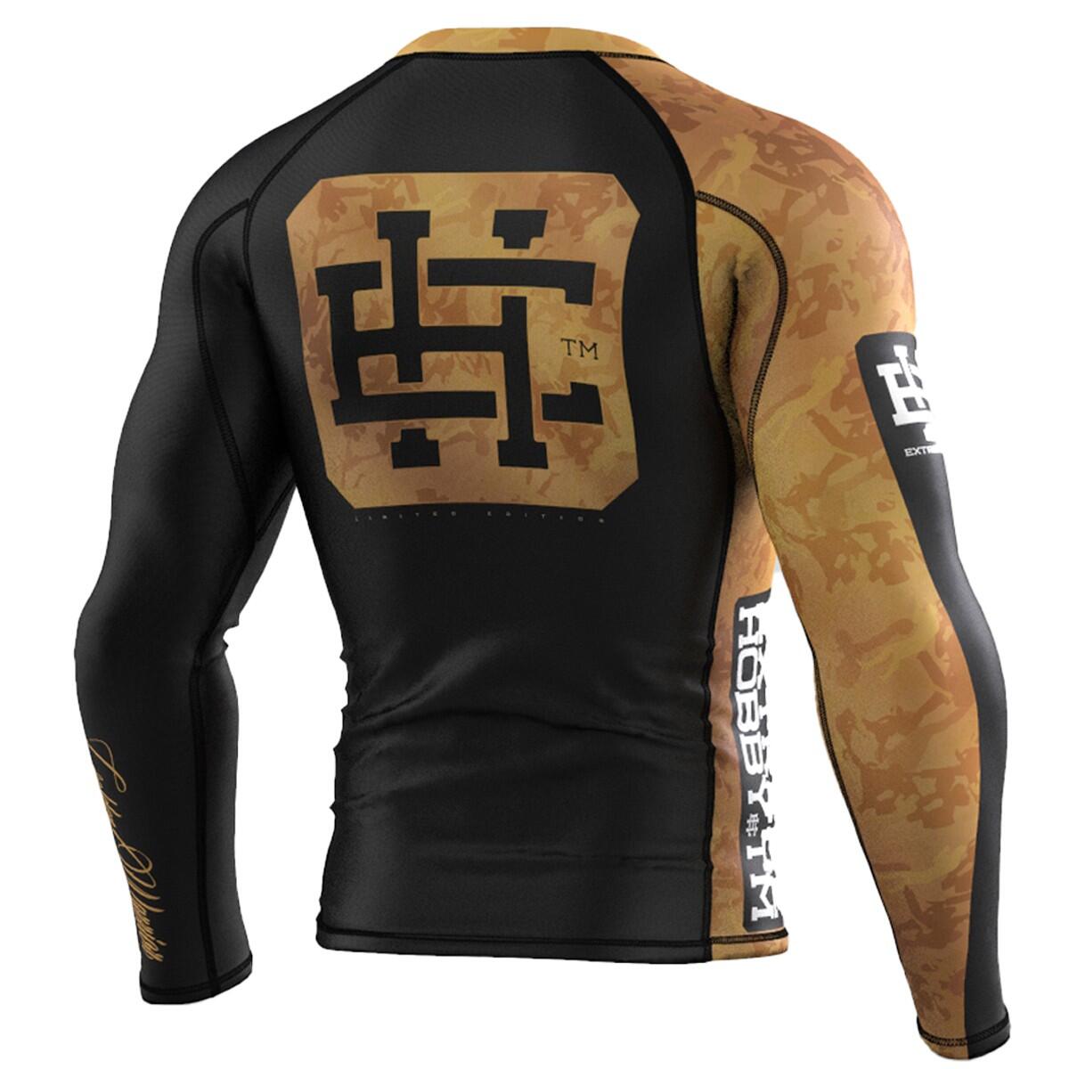 Rashguard de manga comprida para homem MMA EXTREME HOBBY GOLDEN WARRIOR 3/4