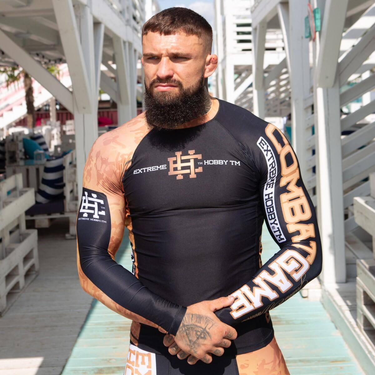 Rashguard de manga comprida para homem MMA EXTREME HOBBY GOLDEN WARRIOR 2/4