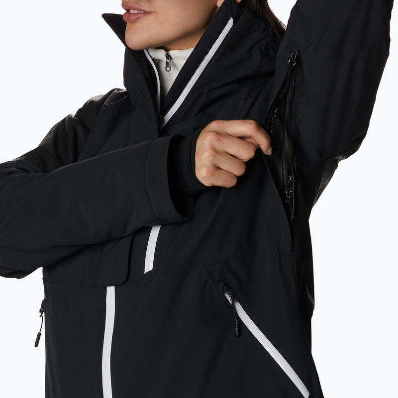 Chaqueta de esquí de las mujeres Columbia Snow Blackdot