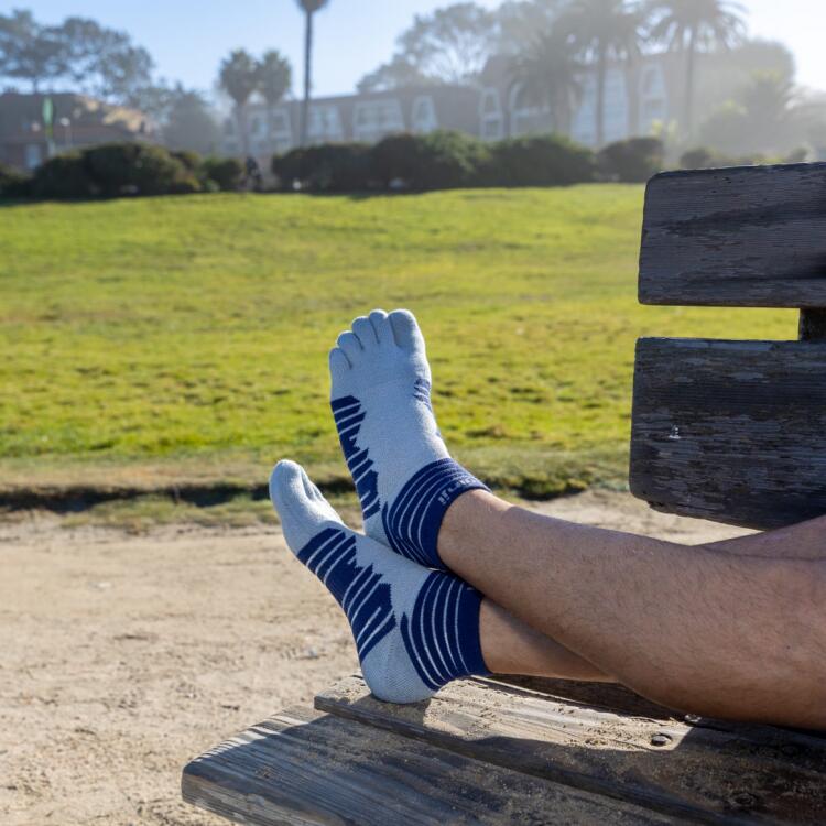 Chaussettes à orteils de running Ultra Run Mini-Crew Coolmax unisexe