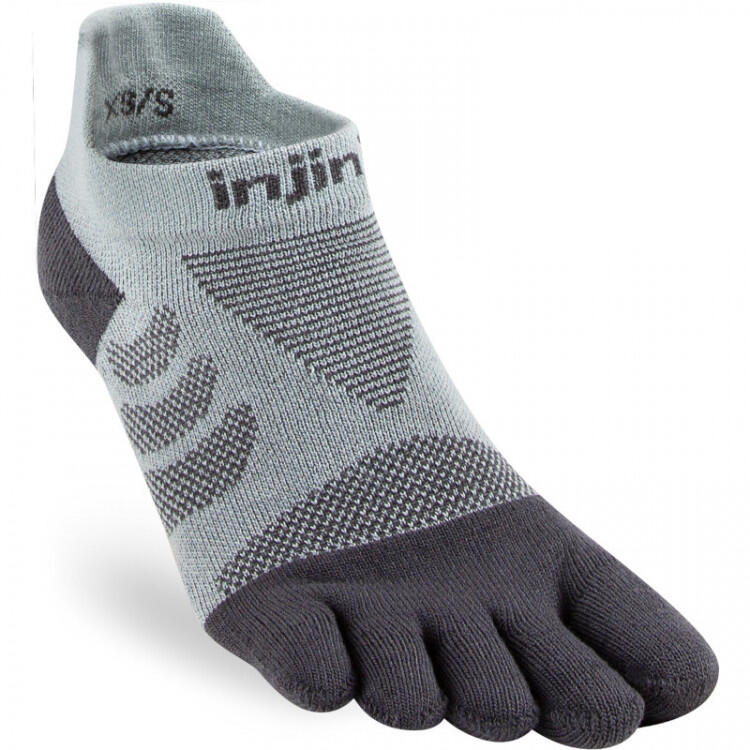 Injinji - Chaussettes À Orteils De Running Ultra Run No-show Coolmax Femme - Chaussettes - Gris - Decathlon