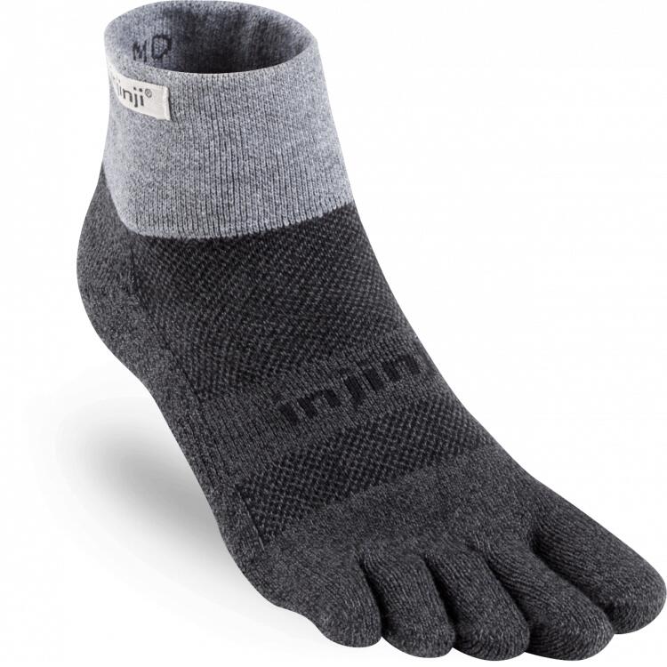 Injinji - Chaussettes À Orteils De Running Trail Midweight Mini-crew Coolmax Unisexe - Chaussettes - Gris - 39/42 - Decathlon