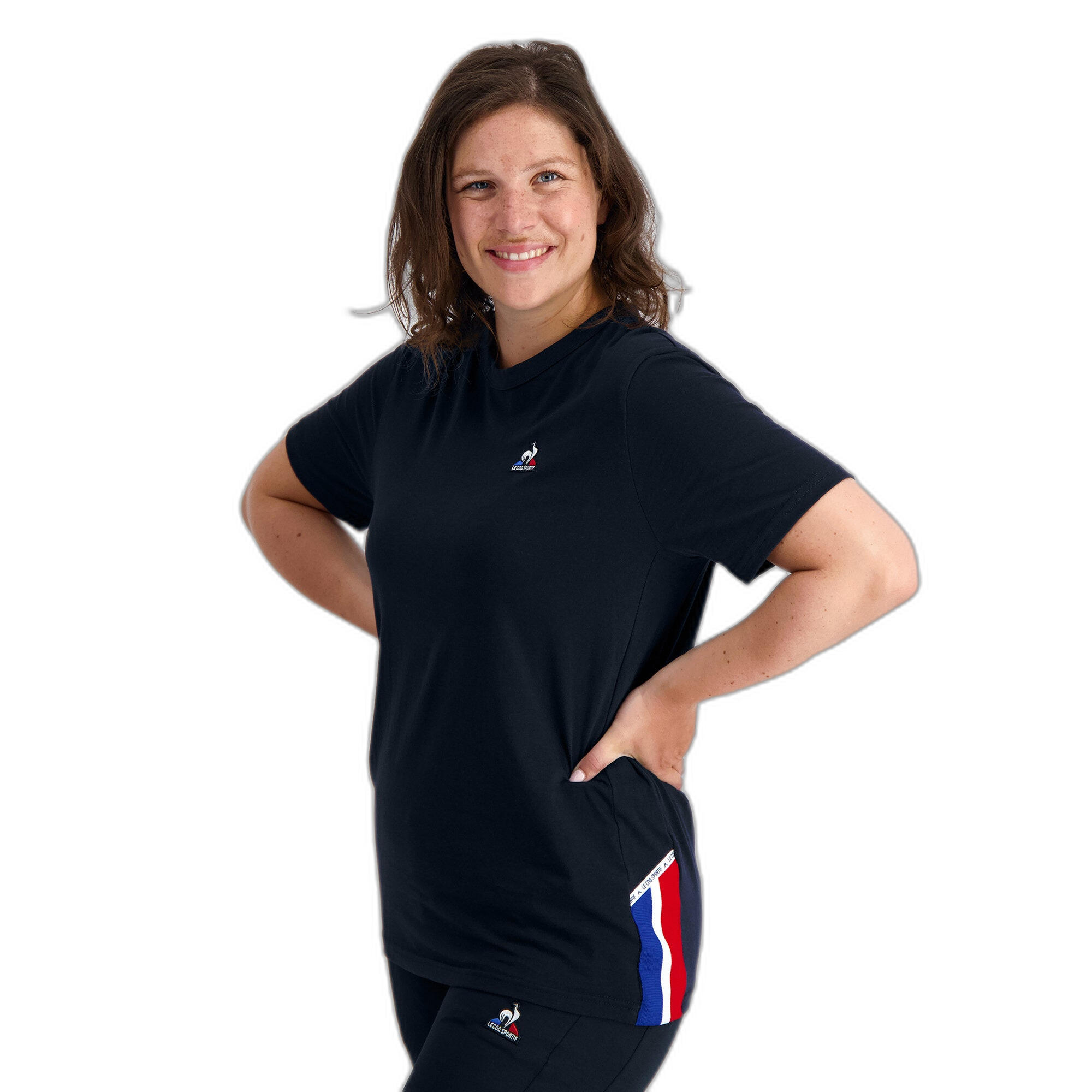 Camiseta de Manga Corta Unisex Le coq sportif Tri N°1 Sky Azul oscuro 3/7