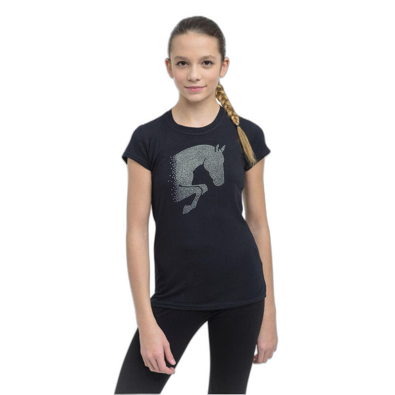 Dames rij-T-shirt Cavalliera Jumping star