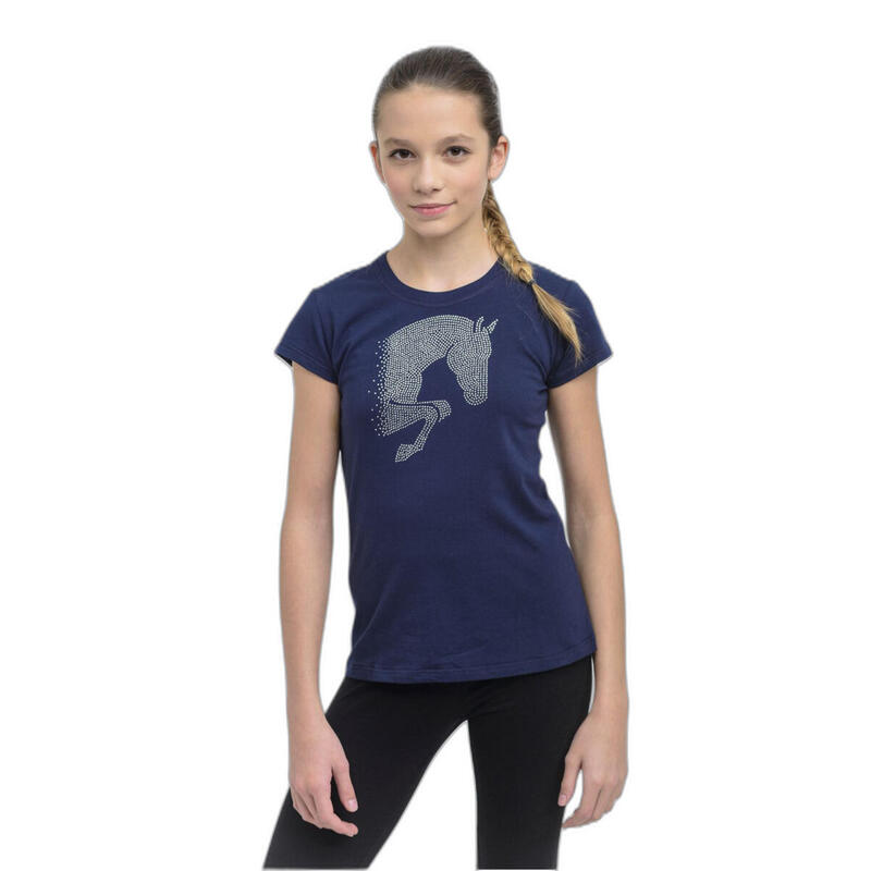 Dames rij-T-shirt Cavalliera Jumping star