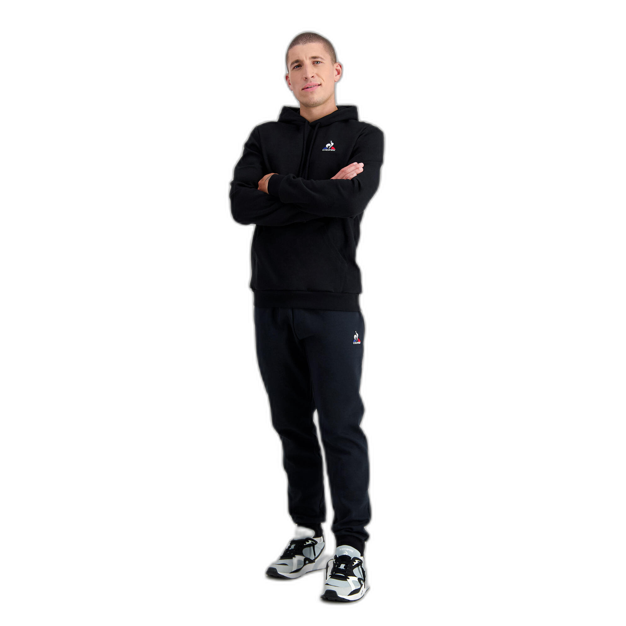 Sudadera Le Coq Sportif Ess Hoody No2, Negro, Hombre 2/5