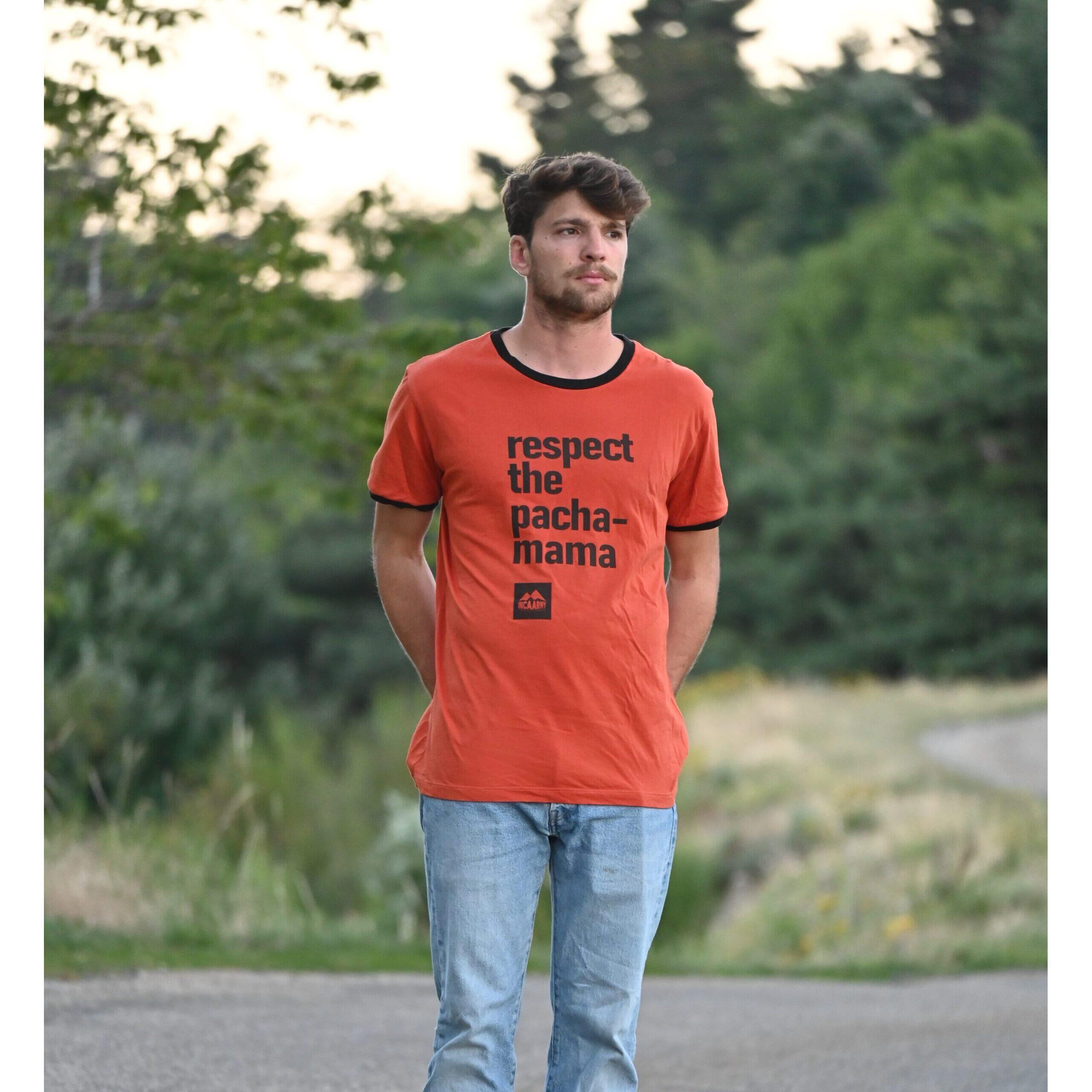 T-shirt coton bio Inca Army Pacha 180 3/4