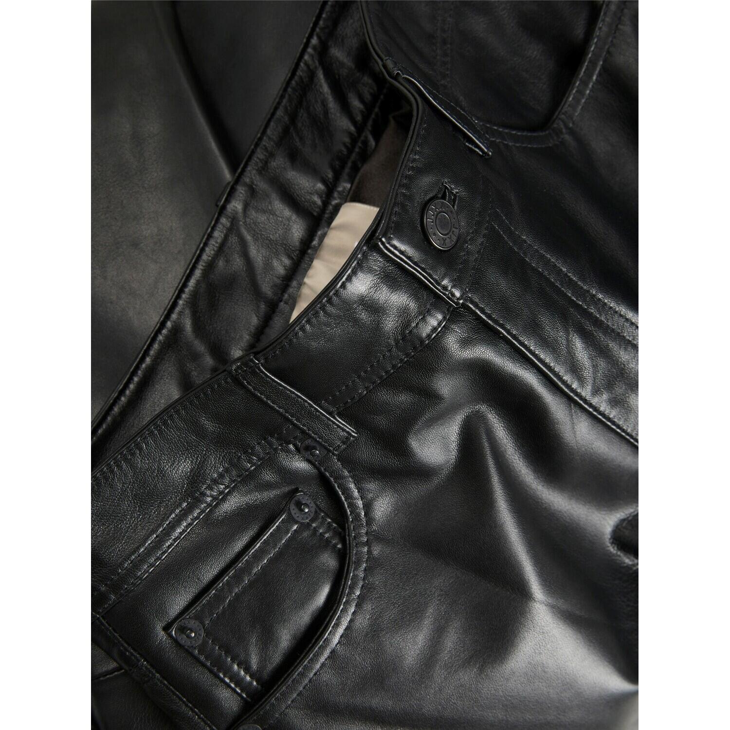 Pantalon straight en cuir femme Jack & Jones grace 4/4