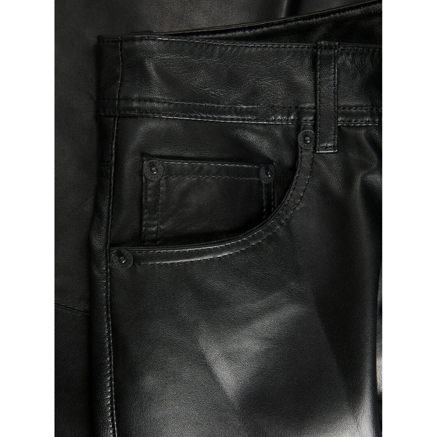 Pantalon straight en cuir femme Jack & Jones grace 3/4