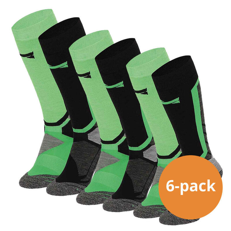 Xtreme Snowboardsocken 6er-Pack Multi Grün