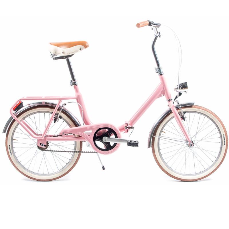 Bambina Rosa Bicicleta Dobrável Rosa
