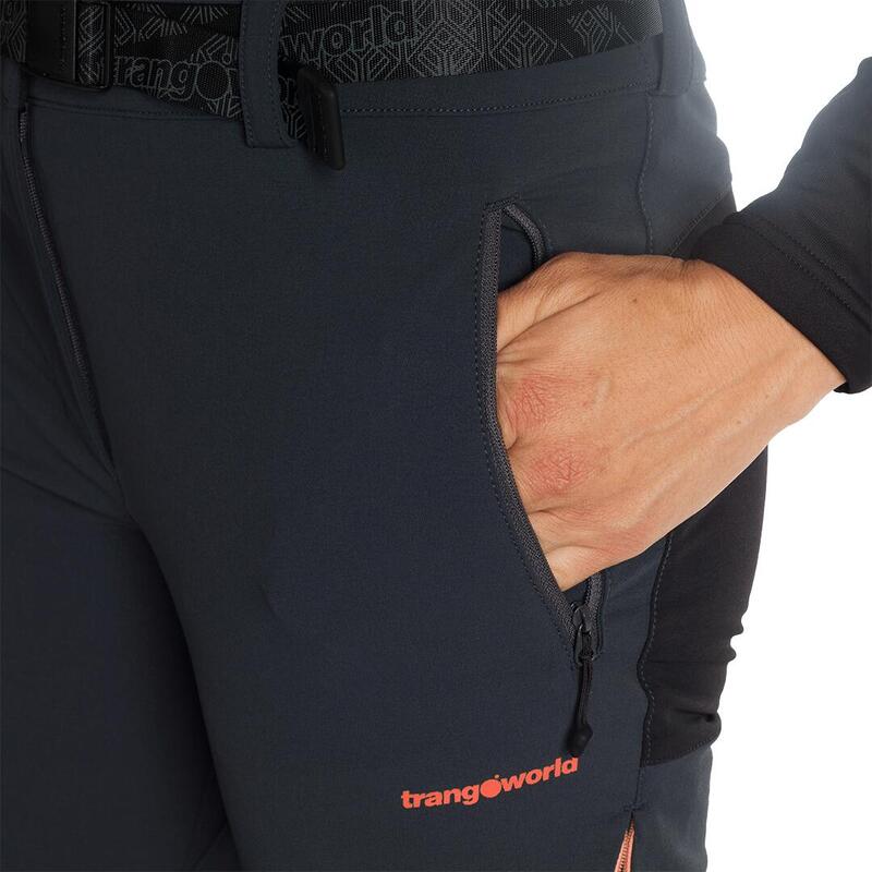 Pantalón para Mujer Trangoworld Dunai dr Gris/Negro protección UV+30