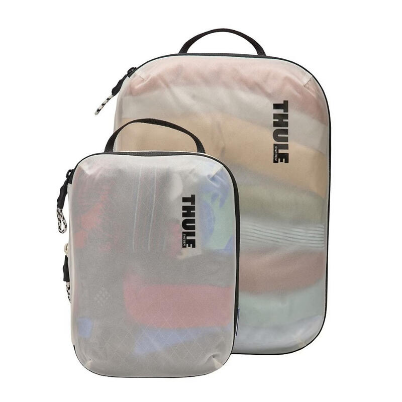 Set saculeti de depozitare, Thule, Compression Packing Cube mic si mediu, alb