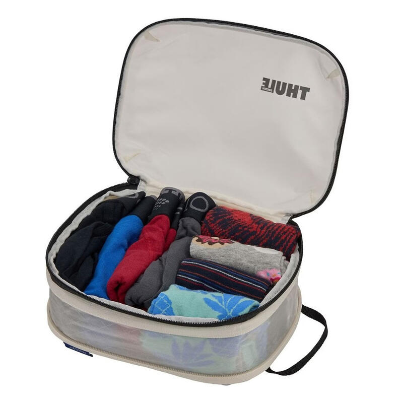 Set saculeti de depozitare, Thule, Compression Packing Cube mic si mediu, alb