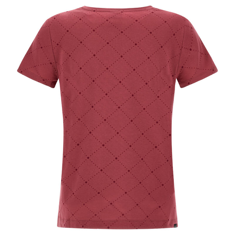 T-shirt con motivo geometrico sul retro in tono colore