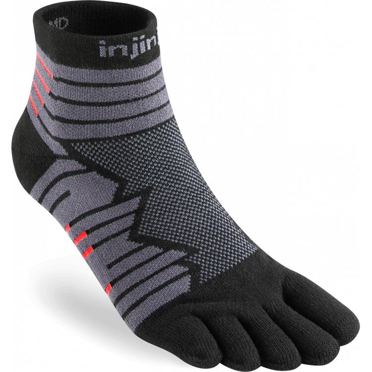 Injinji - Chaussettes À Orteils De Running Ultra Run Mini-crew Coolmax Unisexe - Chaussettes - Noir - 47/50 - Decathlon