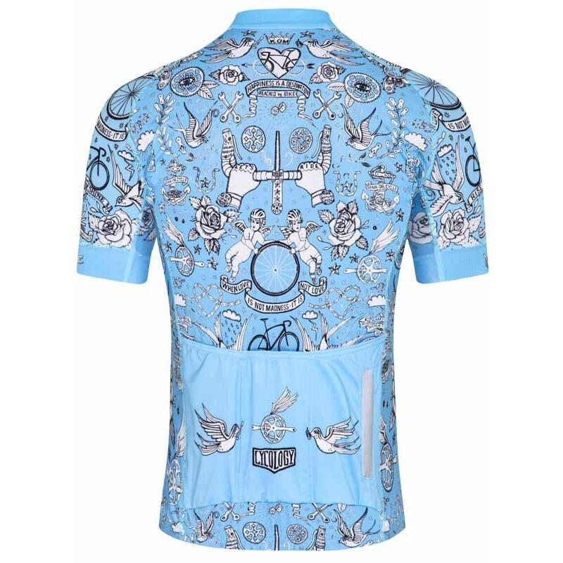 Maillot ciclismo manga corta Velo Tattoo Blue Hombre 2/4