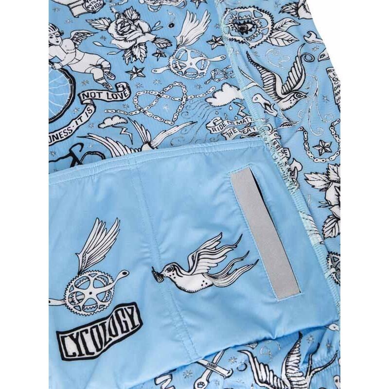 Maillot ciclismo manga corta Velo Tattoo Blue Hombre 3/4