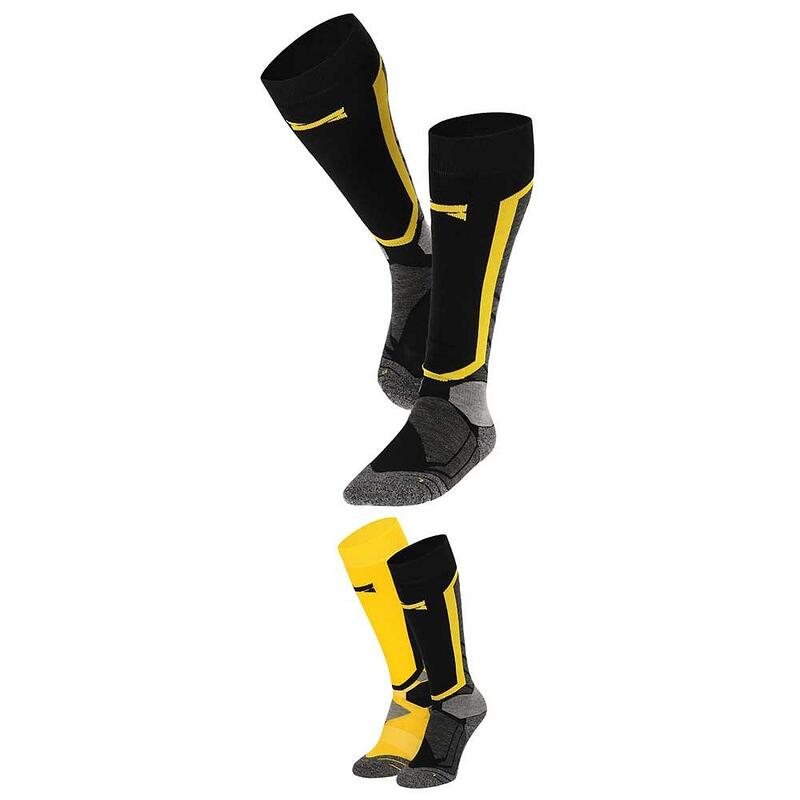 Xtreme - Snowboard sokken Unisex - Multi geel - 39/42 - 2-Paar - Skisokken