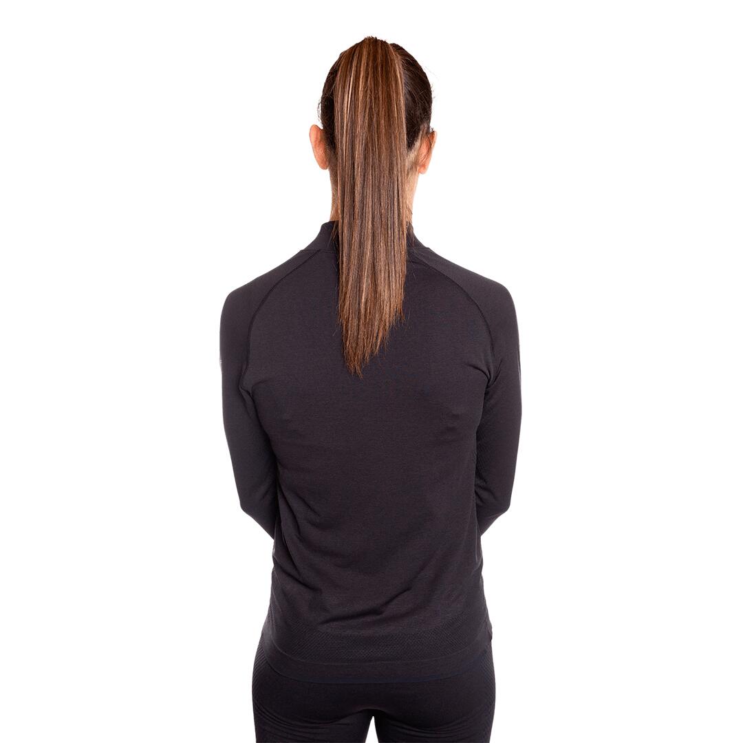 Camiseta térmica manga larga para Mujer Trangoworld Loudet Negro/Gris 4/6