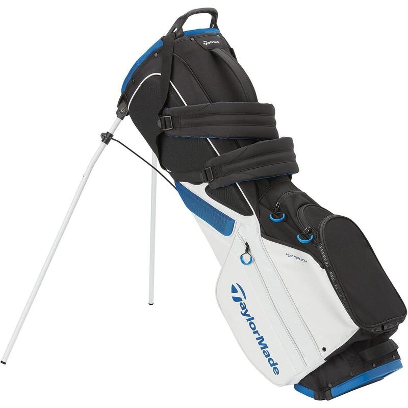 Bolsa de golf TaylorMade Flextech con Trípode, Blanco/Negro/Azul