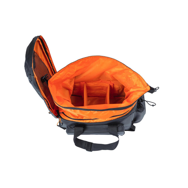 Sacoche porte-bagages "Miles" XL Pro, noir/orange