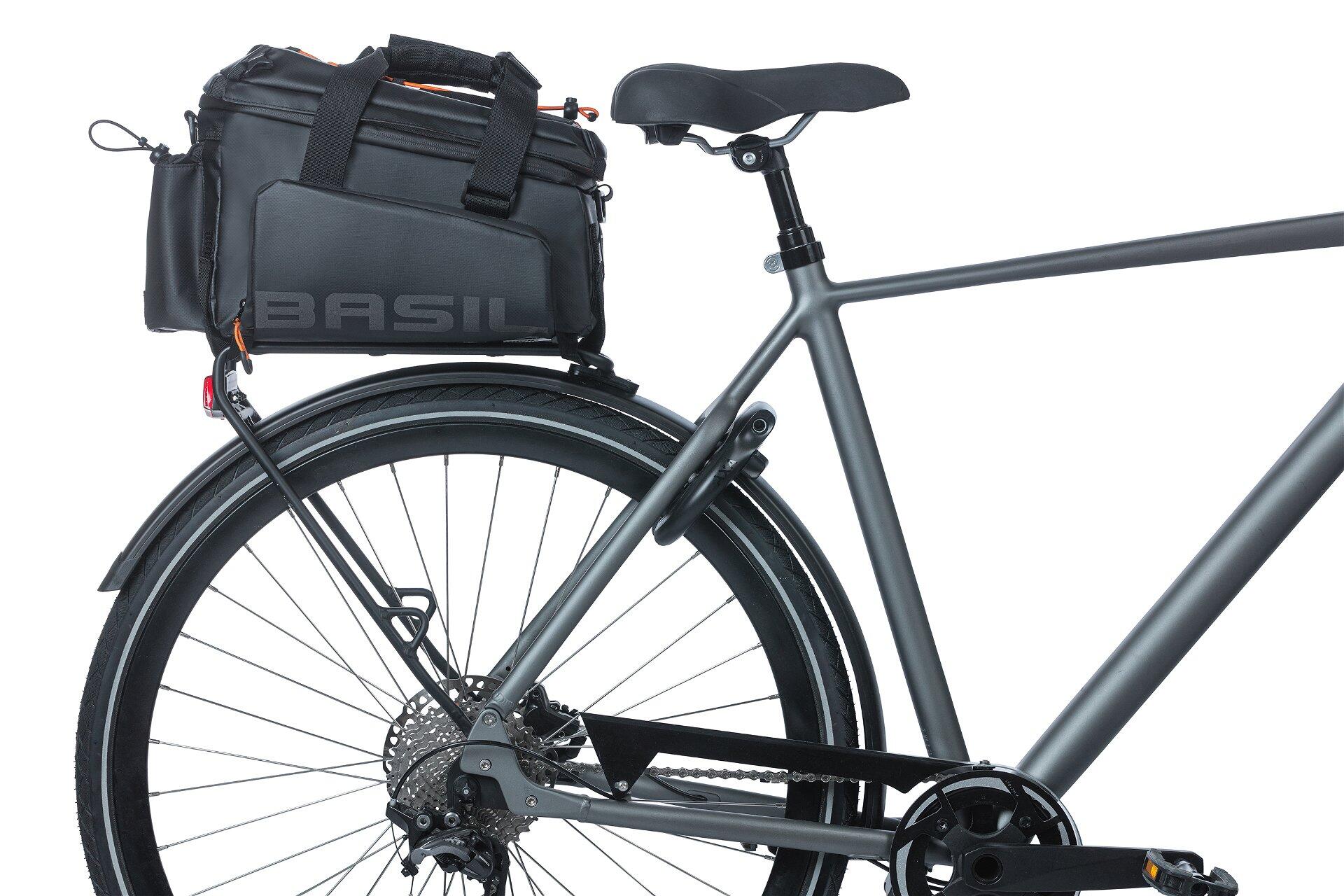Gepäckträgertasche "Miles" XL Pro, schwarz/orange 6/7