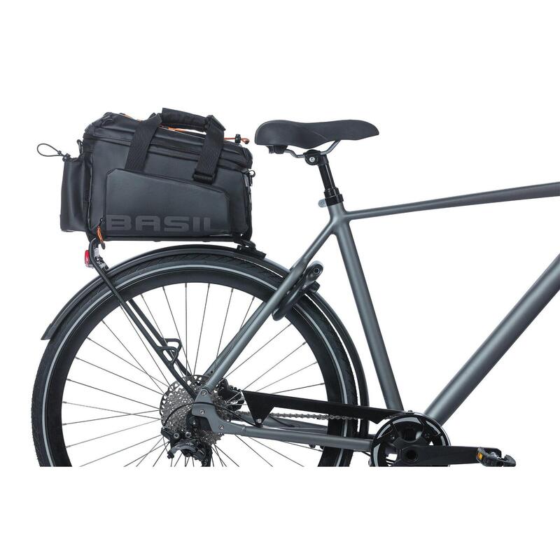 Sacoche porte-bagages "Miles" XL Pro, noir/orange