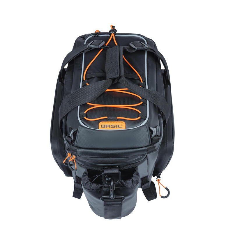 Sacoche porte-bagages "Miles" XL Pro, noir/orange