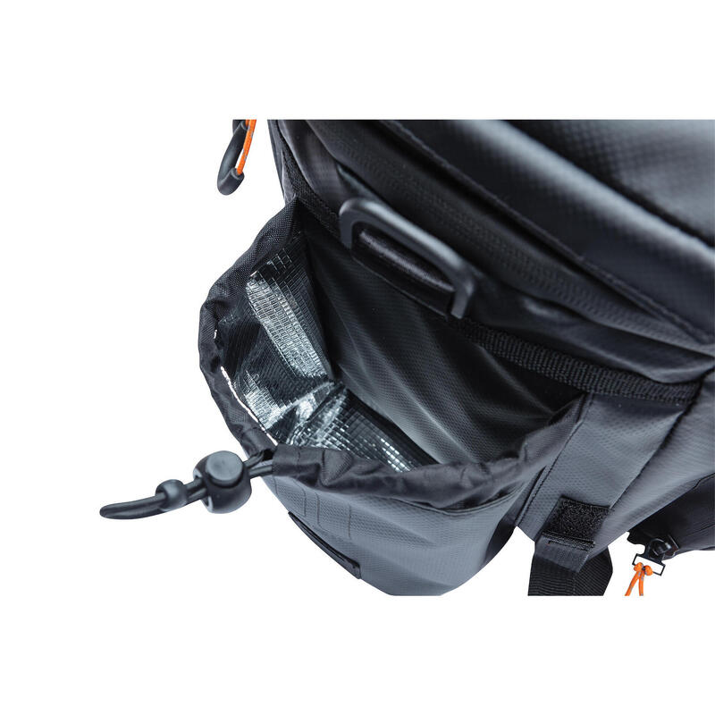 Sacoche porte-bagages "Miles" XL Pro, noir/orange
