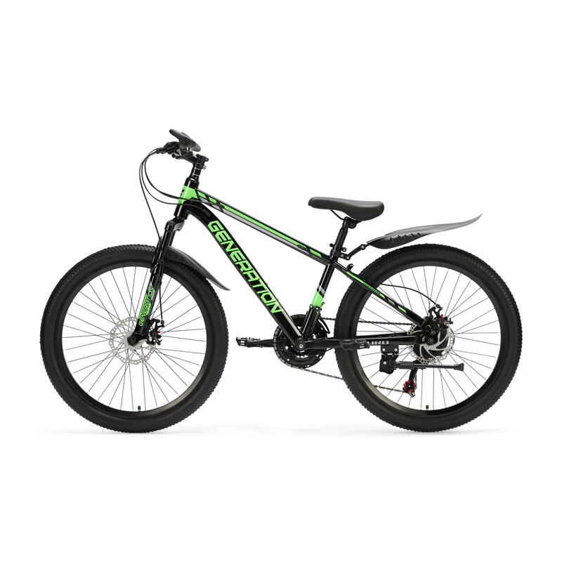 Generation Baturo mountainbike 24 inch - Groen - Spatborden