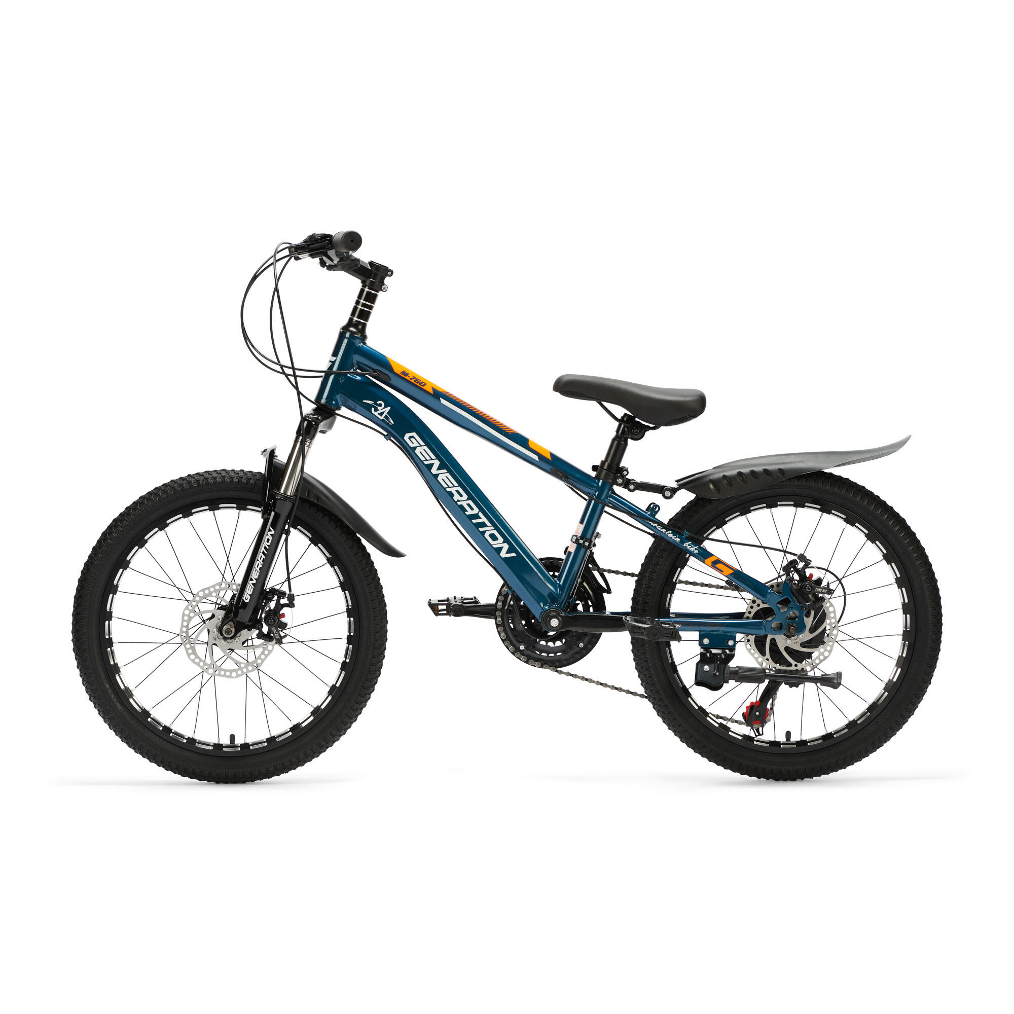 Bicicleta de montaña Generation M-760 de 20 pulgadas – Azul – Guardabarros 2/3