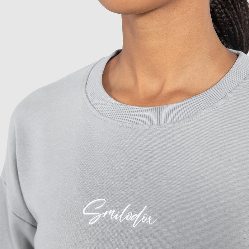 Damen Sweatshirt Elyssa Grau für Sport & Freizeit