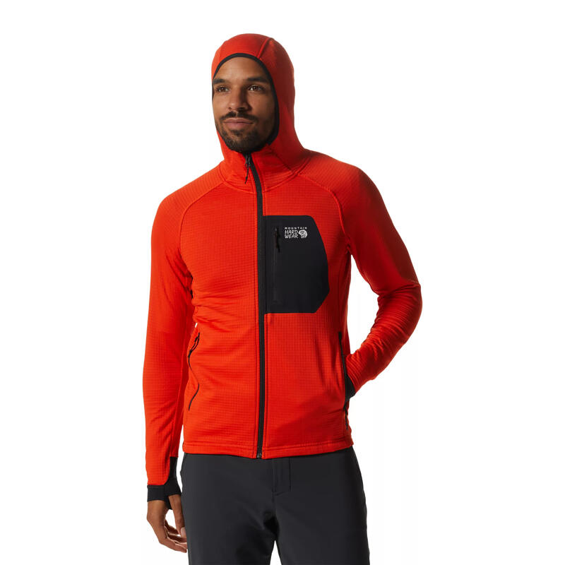 Full Zip Fleece mit Kapuze Mountain Hardwear Polartec® Power Grid