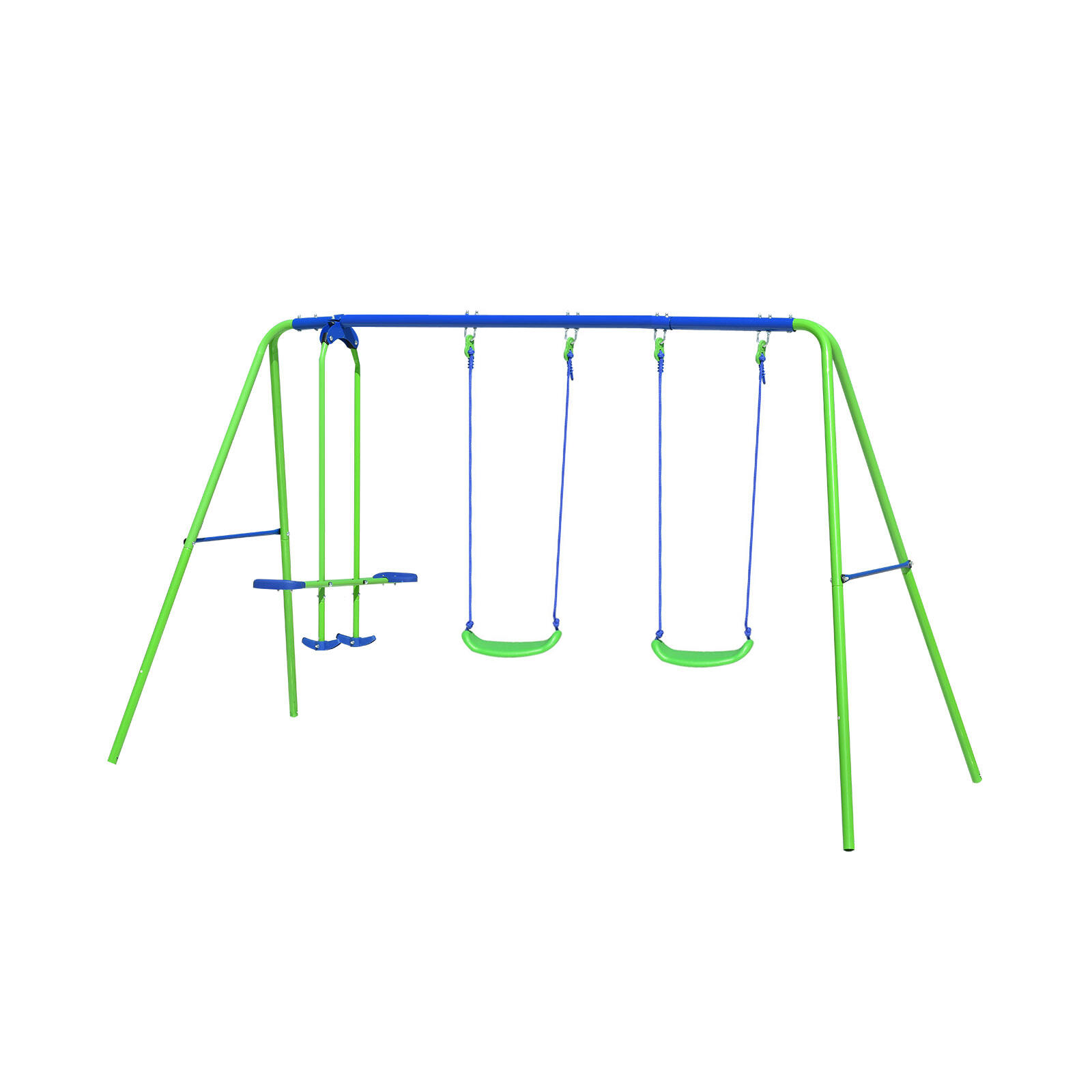 Baloiço dupla para crianças +3-8anos, -280x140x180cm carga máxima 45kg