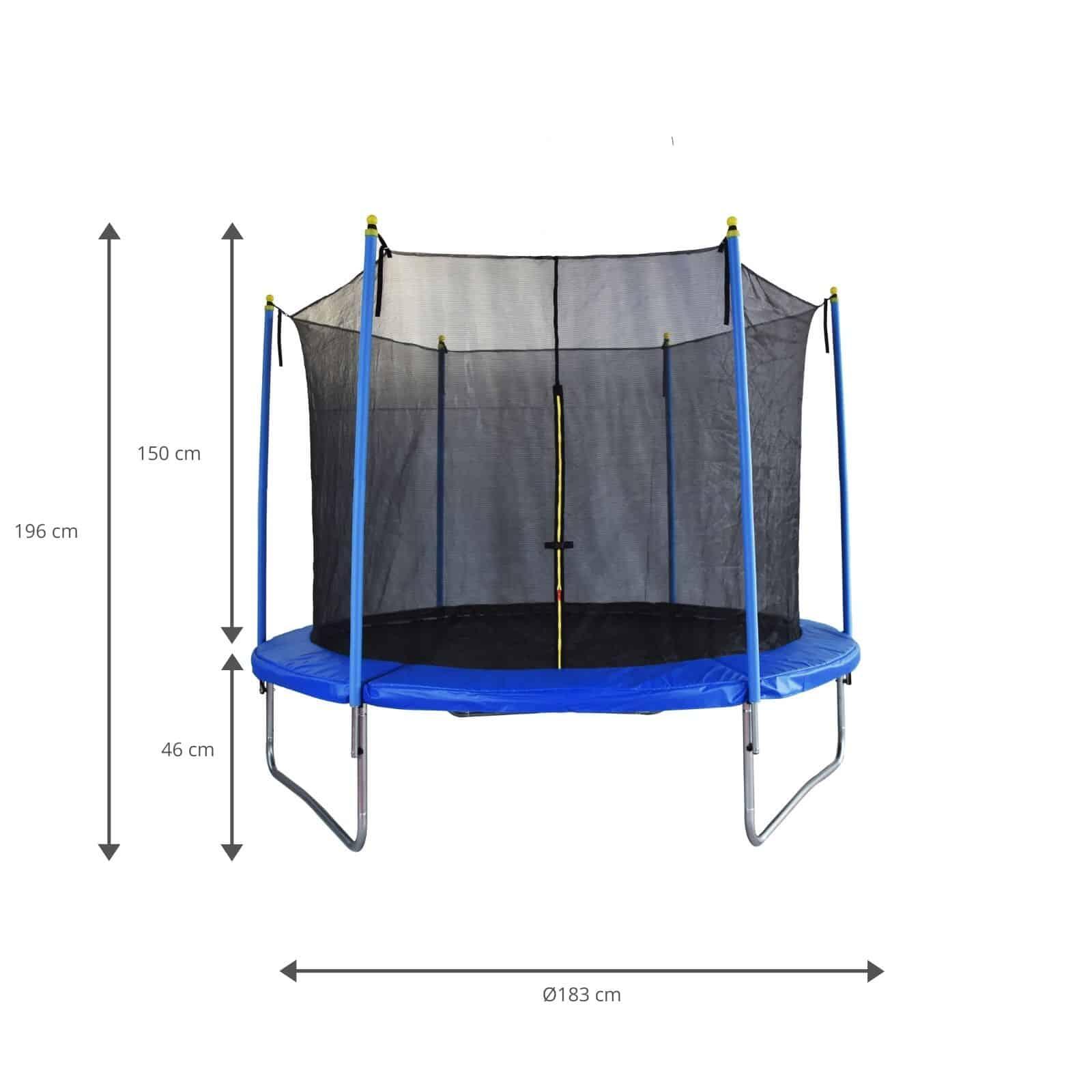 Trampolín DEVESSPORT Con Red De Seguridad – Cama Elástica Infantil Para Jardín Hasta 80 Kg