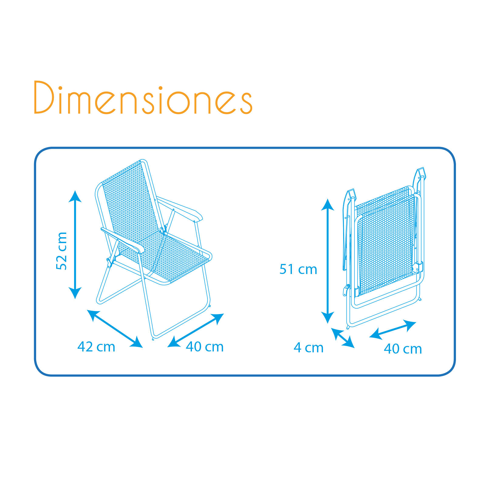 Silla Plegable Infantil Solenny para Jardín o Playa Solenny Acolchada 42x40x52 c 4/5