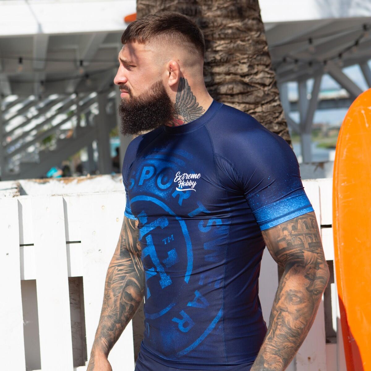Rashguard homme à manches courtes pour le MMA BADGE 5/7