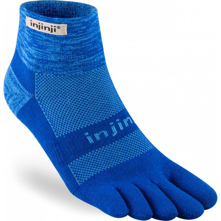 Injinji - Chaussettes À Orteils De Running Trail Midweight Mini-crew Coolmax Unisexe - Chaussettes - Bleu - 39/42 - Decathlon