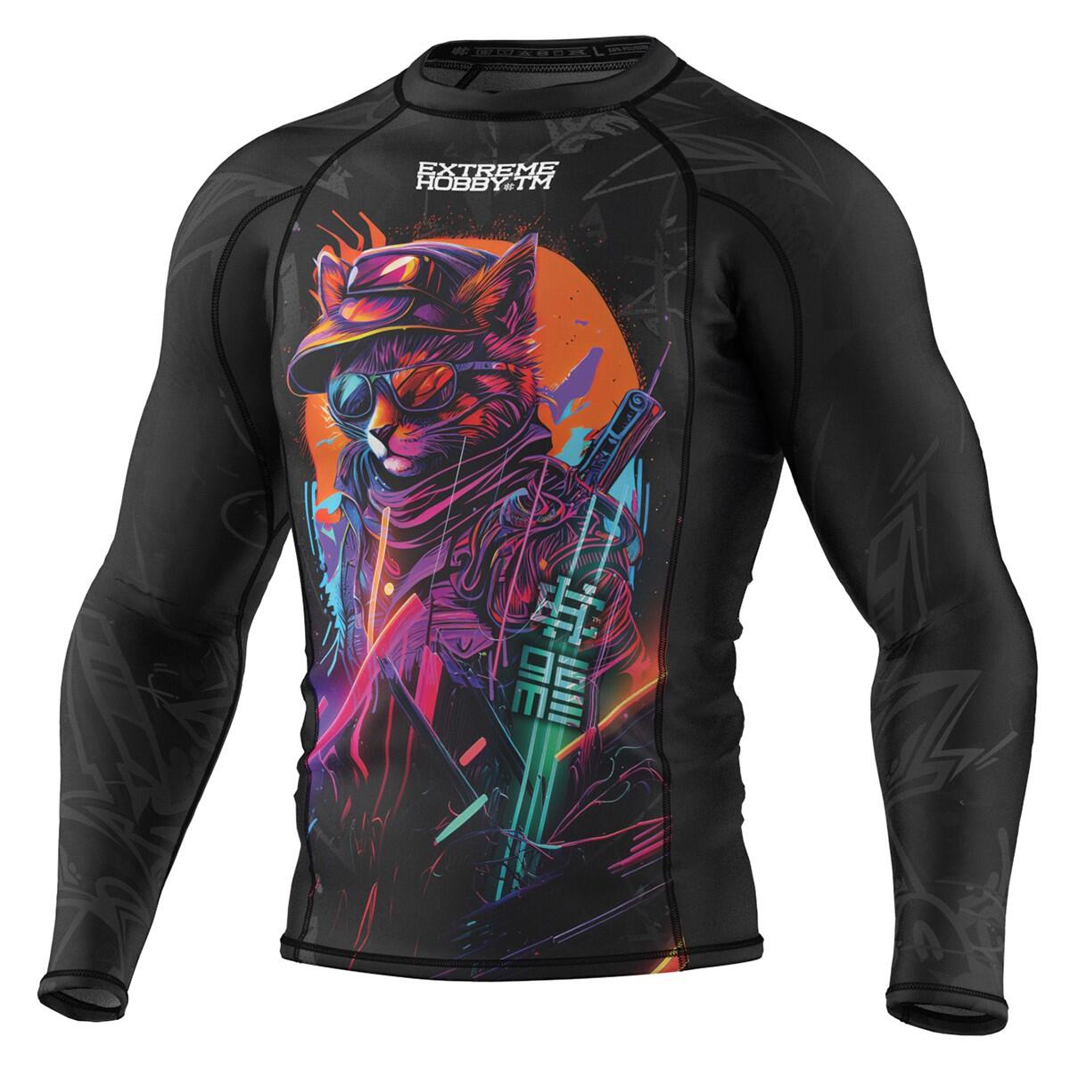EXTREME HOBBY Langarm-Rashguard für Männer für MMA EXTREME HOBBY CYBER ANIMALS