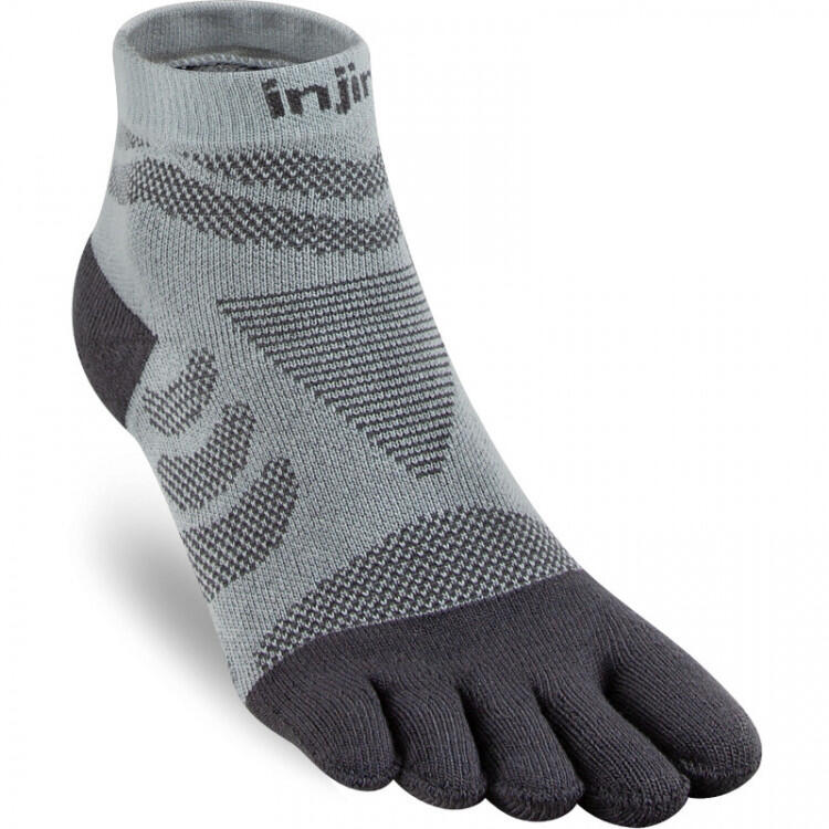 Injinji - Chaussettes À Orteils De Running Ultra Run Mini-crew Coolmax Femme - Chaussettes - Gris - Decathlon