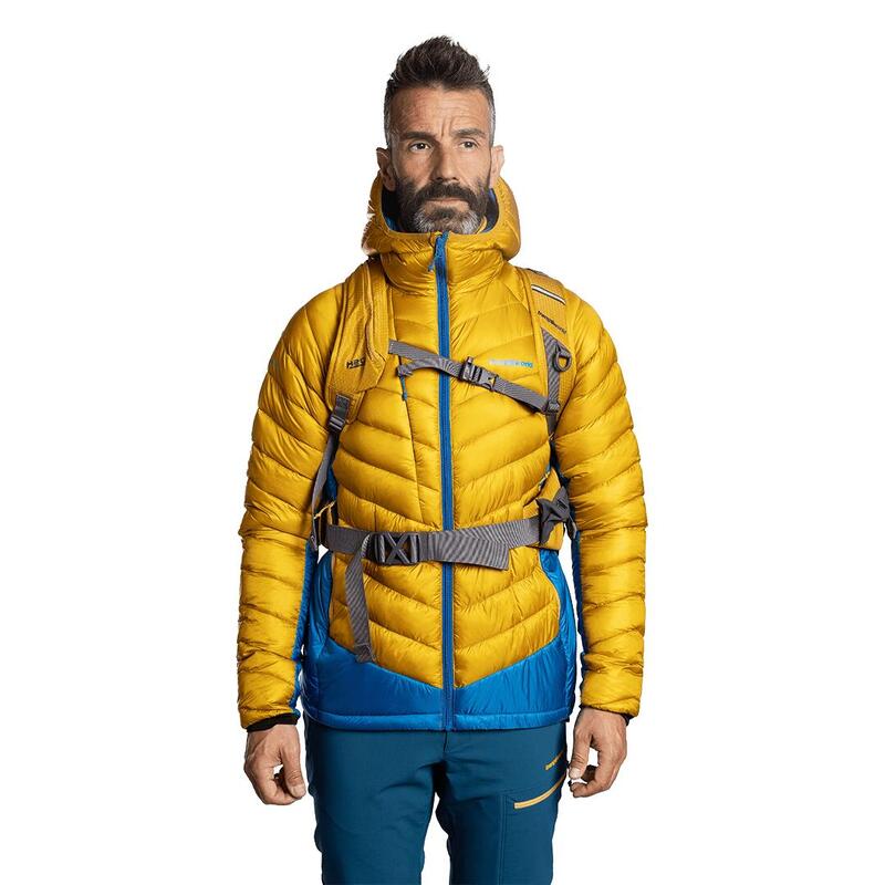 Chaqueta fibra para Hombre Trangoworld Medel Amarillo/Azul/Gris