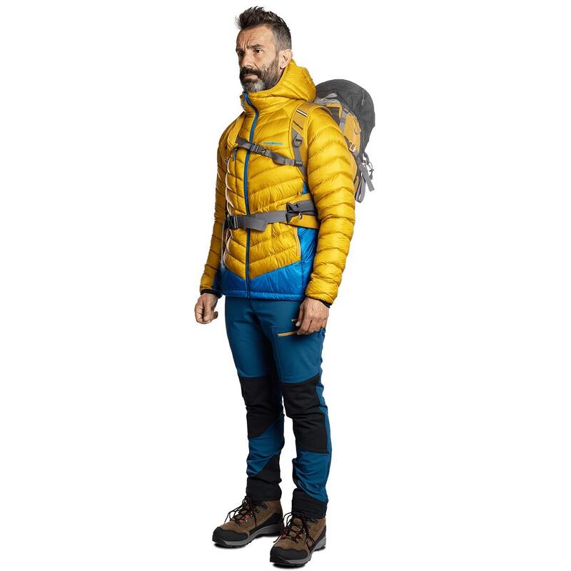 Chaqueta fibra para Hombre Trangoworld Medel Amarillo/Azul/Gris