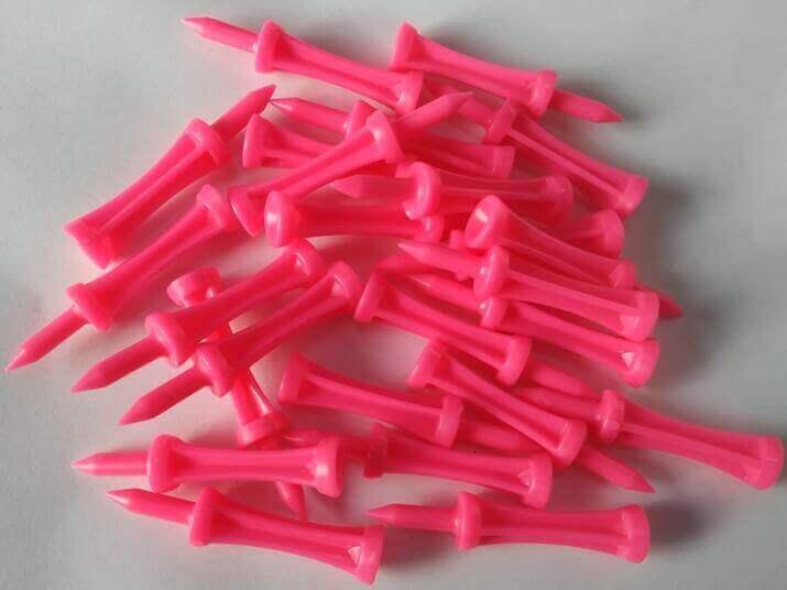 PURE2IMPROVE Pure2Improve Pure4Golf Plastic Step Tees Pink 53mm