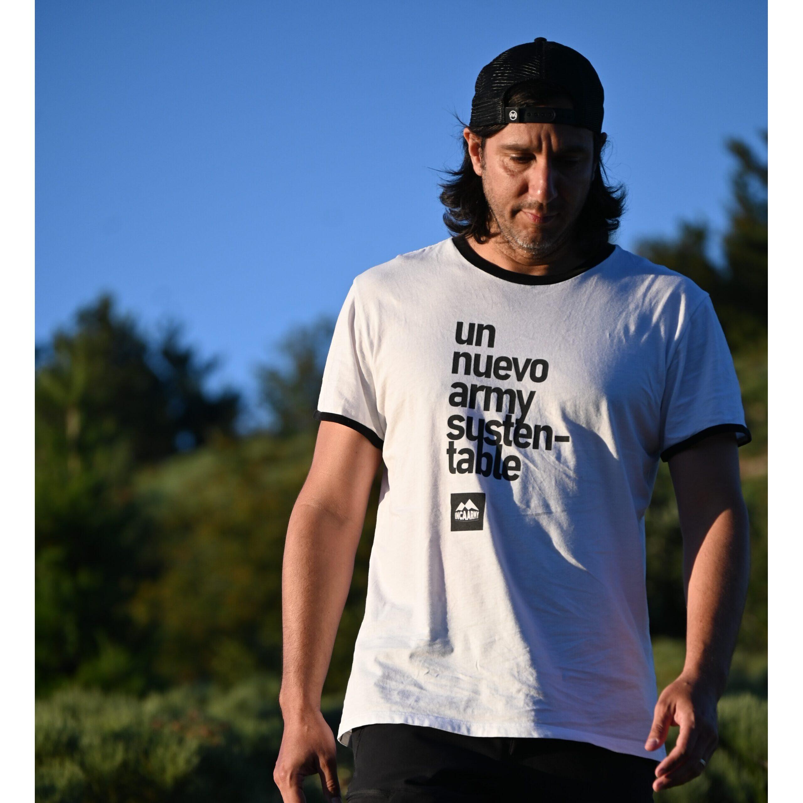 T-shirt coton bio Inca Army Army 180 2/4